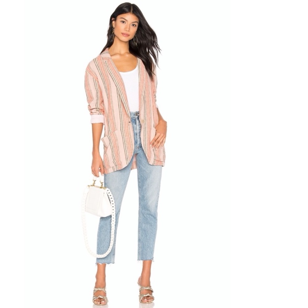 Free People Simply Striped Blazer Jacket